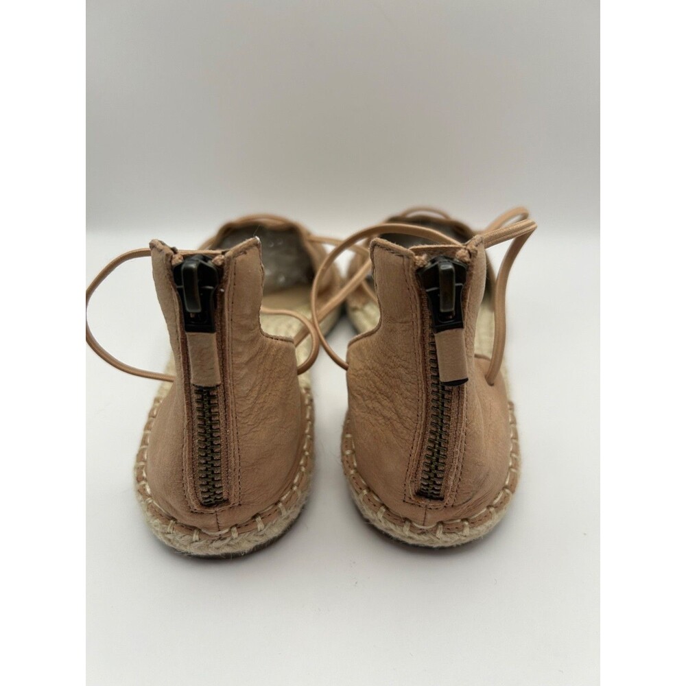 Eileen Fisher Lee Espadrille Flat Women's Sandals Leather Ecru Size 6 Strappy - Picture 5 of 6